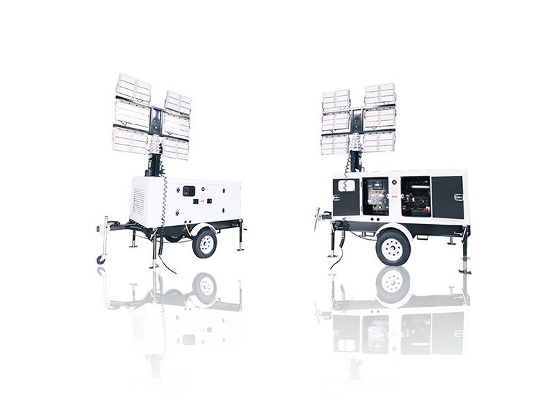 LED Light Tower with Built-in Generator
