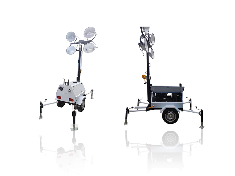 LED Light Tower with Built-in Generator