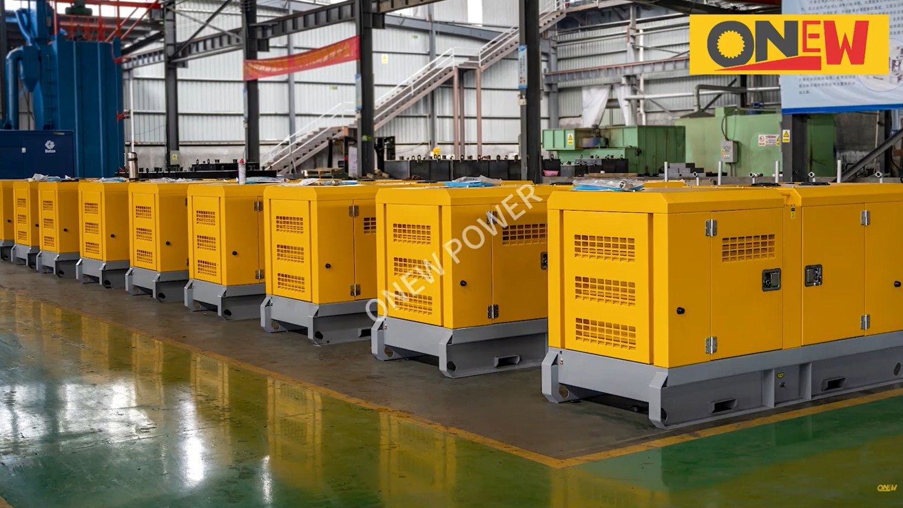 yellow color diesel generator set generator spare parts