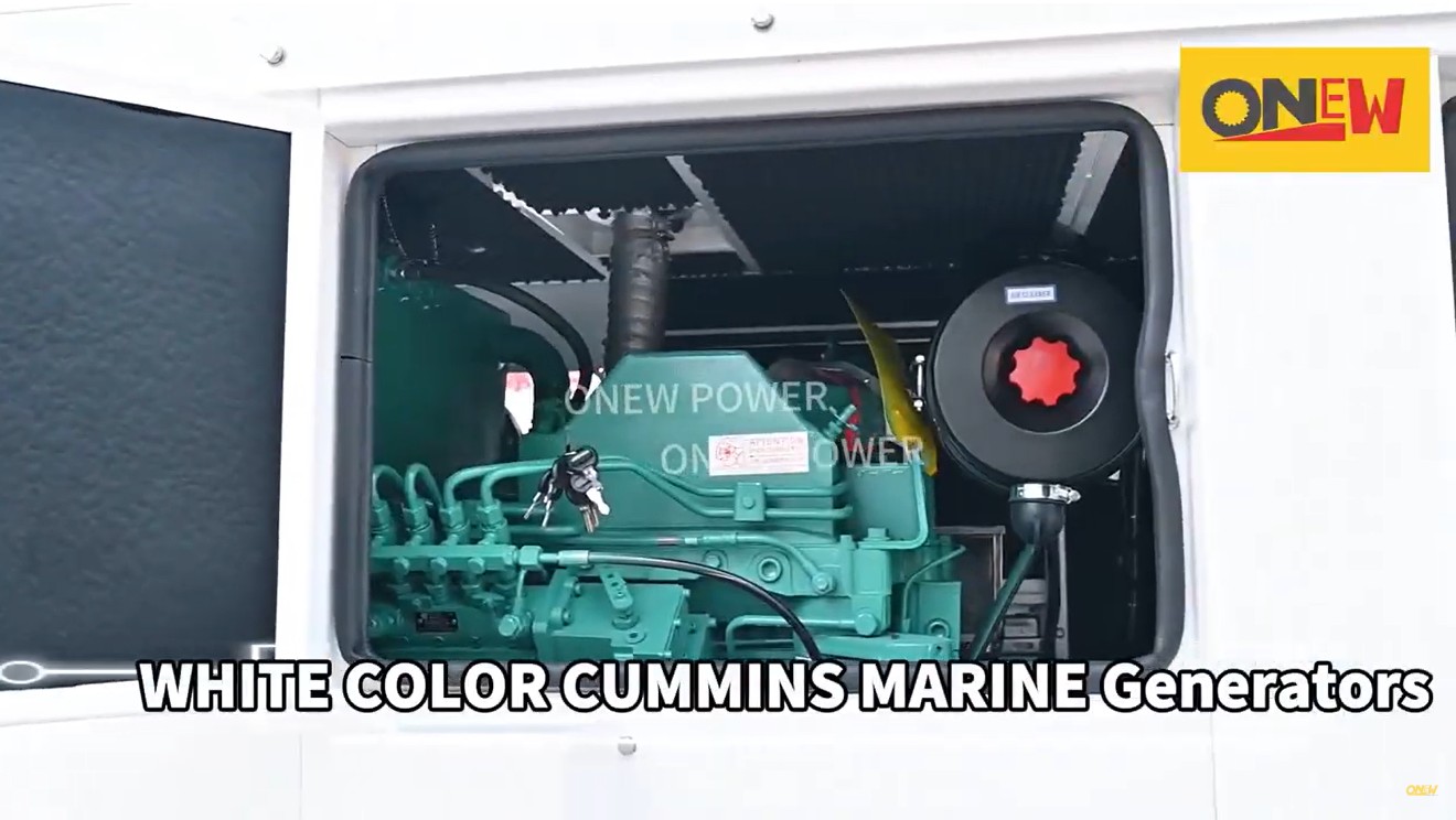 White color Cummins marine generators