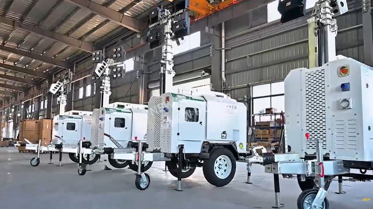 ONEW POWER high quality KUBOTA light tower